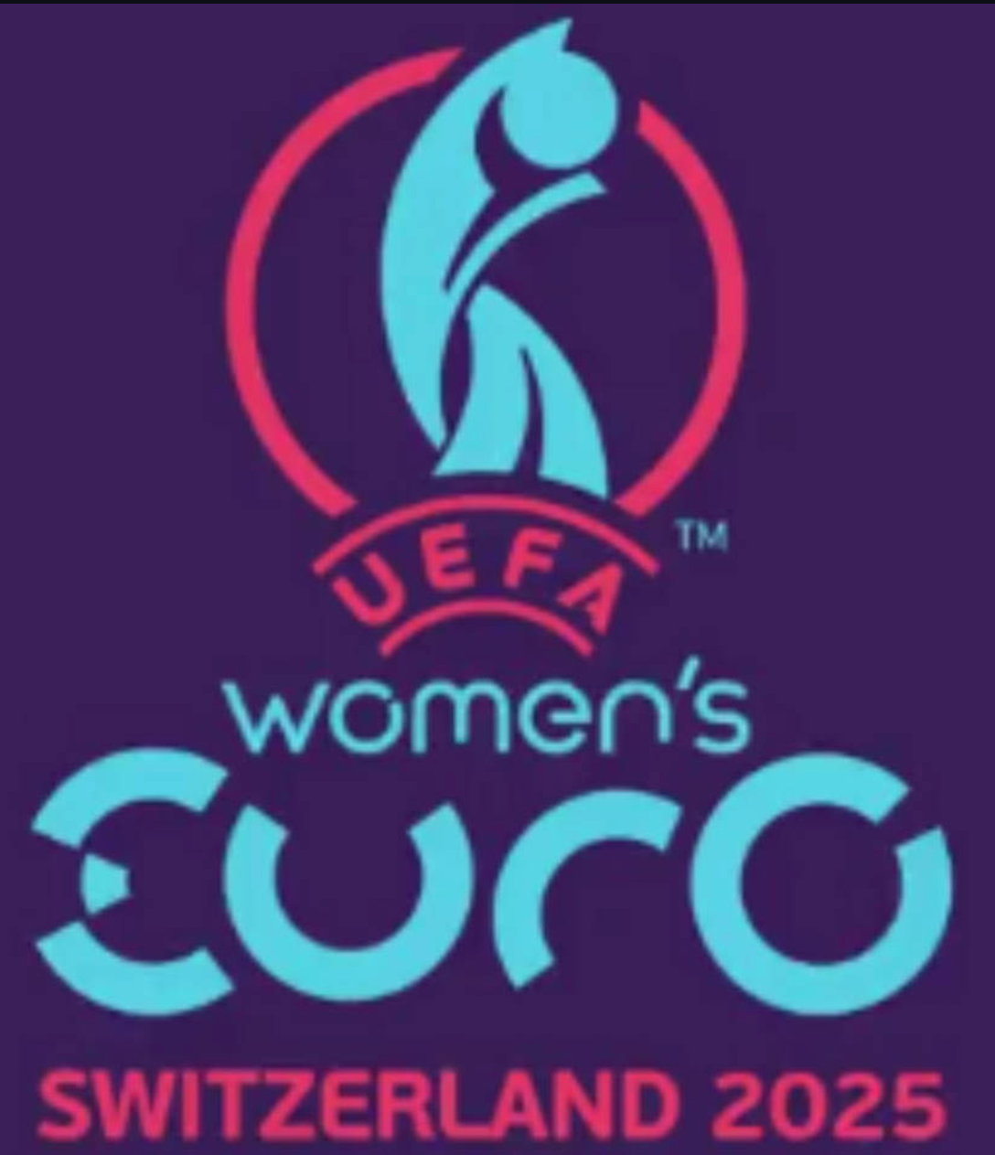 UEFA Women's Euro logo with a purple background